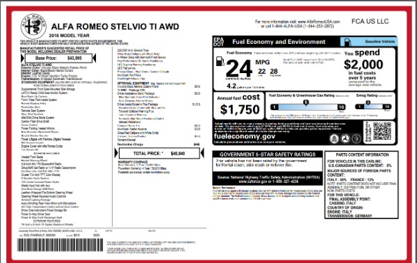 New 2018 Alfa Romeo Stelvio Ti Q4 for sale Sold at Pagani of Greenwich in Greenwich CT 06830 27