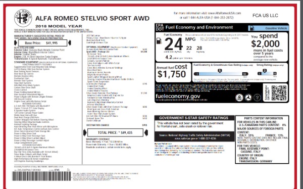 New 2018 Alfa Romeo Stelvio Sport Q4 for sale Sold at Pagani of Greenwich in Greenwich CT 06830 26