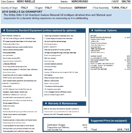 Used 2018 Maserati Ghibli S Q4 Gransport for sale Sold at Pagani of Greenwich in Greenwich CT 06830 27