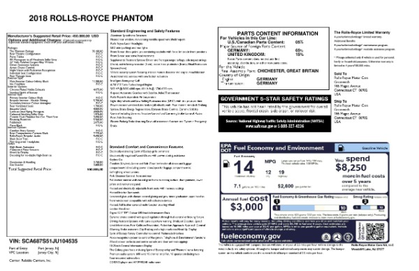 Used 2018 Rolls-Royce Phantom for sale Sold at Pagani of Greenwich in Greenwich CT 06830 23