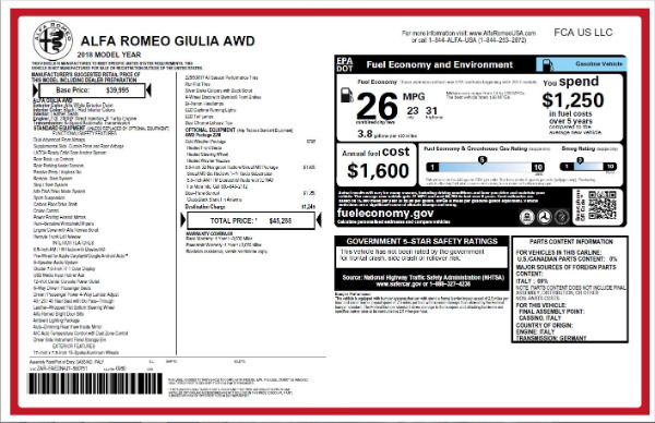 New 2018 Alfa Romeo Giulia Q4 for sale Sold at Pagani of Greenwich in Greenwich CT 06830 26
