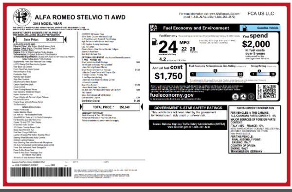 New 2018 Alfa Romeo Stelvio Ti Q4 for sale Sold at Pagani of Greenwich in Greenwich CT 06830 26