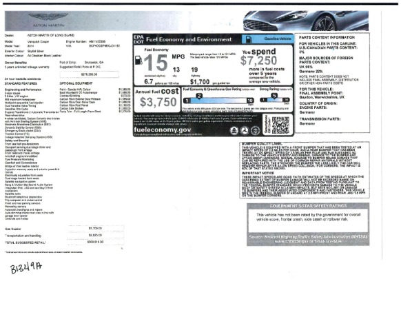 Used 2014 Aston Martin Vanquish for sale Sold at Pagani of Greenwich in Greenwich CT 06830 22