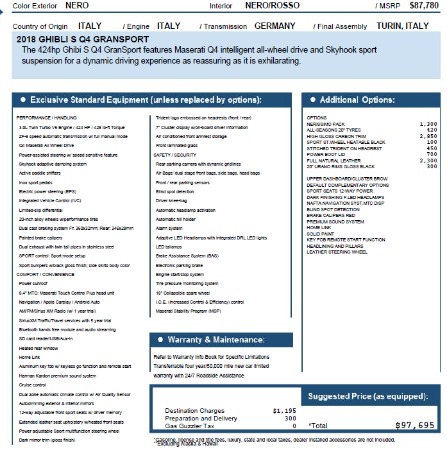 New 2018 Maserati Ghibli SQ4 GranSport Nerissimo for sale Sold at Pagani of Greenwich in Greenwich CT 06830 24