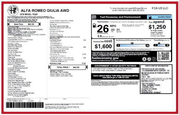 New 2018 Alfa Romeo Giulia Q4 for sale Sold at Pagani of Greenwich in Greenwich CT 06830 25