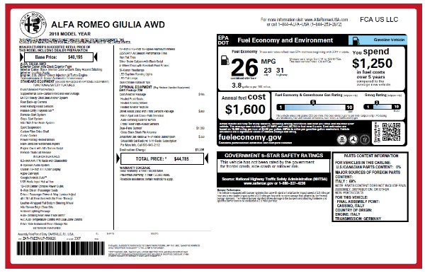New 2018 Alfa Romeo Giulia Q4 for sale Sold at Pagani of Greenwich in Greenwich CT 06830 22
