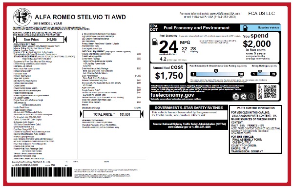 New 2018 Alfa Romeo Stelvio Ti Q4 for sale Sold at Pagani of Greenwich in Greenwich CT 06830 26