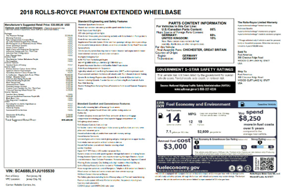 New 2018 Rolls-Royce Phantom EWB for sale Sold at Pagani of Greenwich in Greenwich CT 06830 7