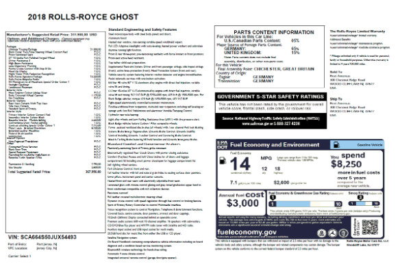 New 2018 Rolls-Royce Ghost for sale Sold at Pagani of Greenwich in Greenwich CT 06830 7