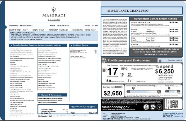Used 2019 Maserati Levante Q4 GranLusso for sale $56,900 at Pagani of Greenwich in Greenwich CT 06830 23