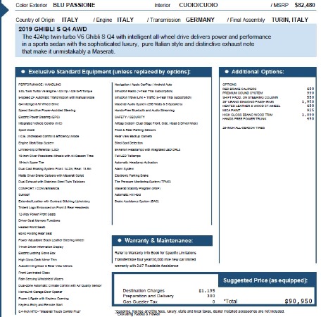 New 2019 Maserati Ghibli S Q4 for sale Sold at Pagani of Greenwich in Greenwich CT 06830 25