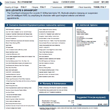 New 2019 Maserati Levante S Q4 GranSport for sale Sold at Pagani of Greenwich in Greenwich CT 06830 27