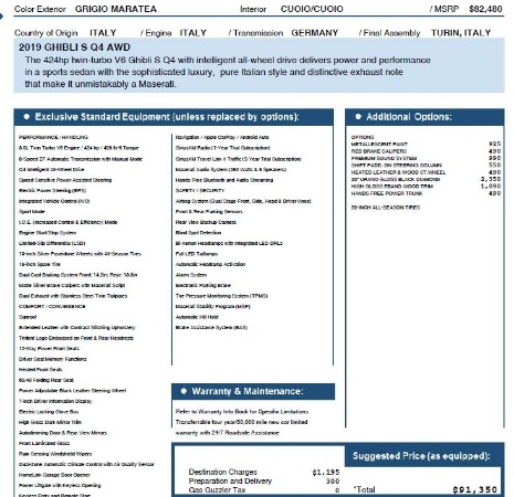 New 2019 Maserati Ghibli S Q4 for sale Sold at Pagani of Greenwich in Greenwich CT 06830 26