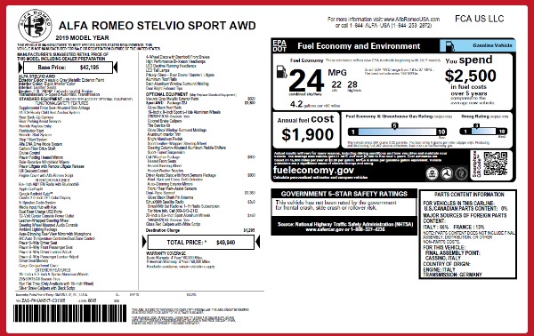 New 2019 Alfa Romeo Stelvio Sport Q4 for sale Sold at Pagani of Greenwich in Greenwich CT 06830 25