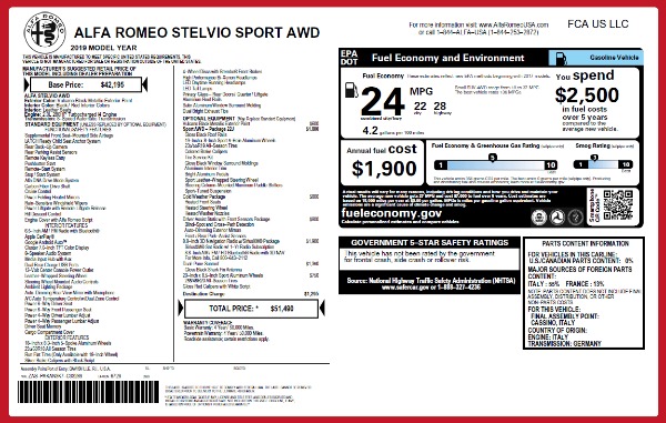 New 2019 Alfa Romeo Stelvio Sport Q4 for sale Sold at Pagani of Greenwich in Greenwich CT 06830 26