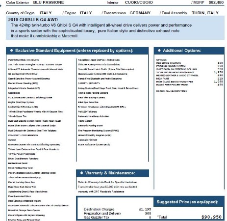 New 2019 Maserati Ghibli S Q4 for sale Sold at Pagani of Greenwich in Greenwich CT 06830 27