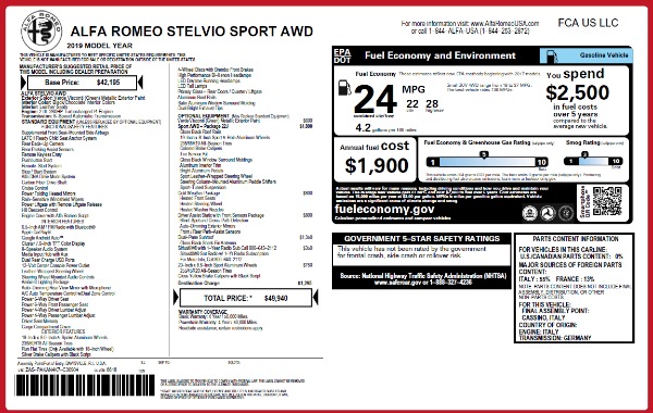 New 2019 Alfa Romeo Stelvio Sport Q4 for sale Sold at Pagani of Greenwich in Greenwich CT 06830 27