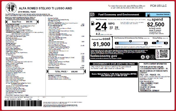 New 2019 Alfa Romeo Stelvio Ti Lusso Q4 for sale Sold at Pagani of Greenwich in Greenwich CT 06830 21