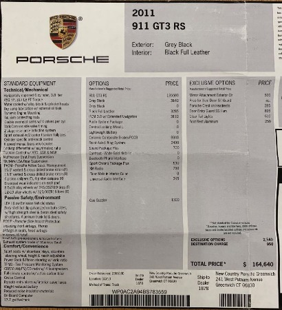 Used 2011 Porsche 911 GT3 RS for sale Sold at Pagani of Greenwich in Greenwich CT 06830 22