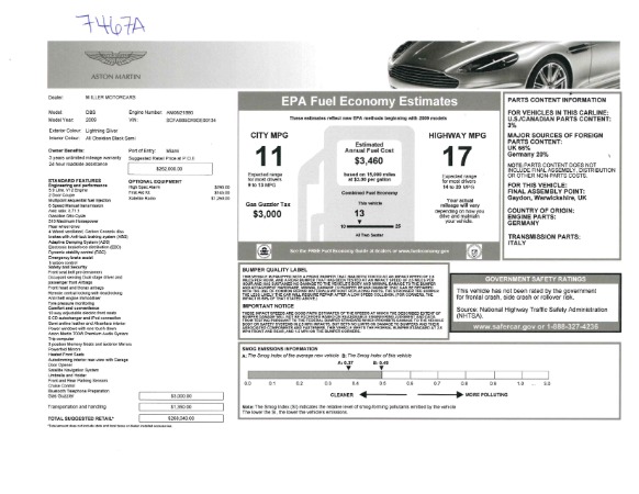 Used 2009 Aston Martin DBS Coupe for sale Sold at Pagani of Greenwich in Greenwich CT 06830 26