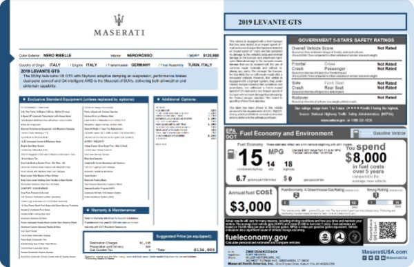 New 2019 Maserati Levante GTS for sale Sold at Pagani of Greenwich in Greenwich CT 06830 22