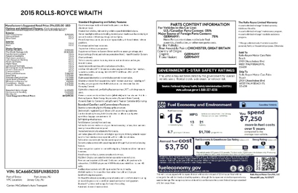 Used 2015 Rolls-Royce Wraith for sale Sold at Pagani of Greenwich in Greenwich CT 06830 28