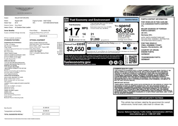 Used 2019 Aston Martin Rapide V12 AMR for sale Sold at Pagani of Greenwich in Greenwich CT 06830 28