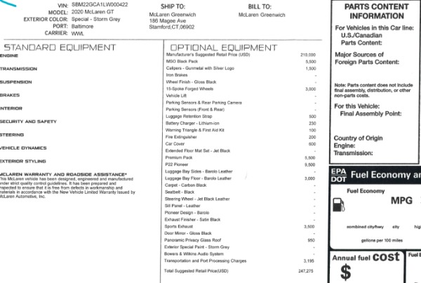 New 2020 McLaren GT Pioneer for sale Sold at Pagani of Greenwich in Greenwich CT 06830 22