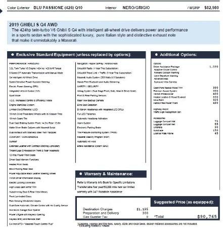Used 2019 Maserati Ghibli S Q4 for sale Sold at Pagani of Greenwich in Greenwich CT 06830 21