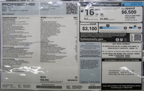 Used 2016 Porsche 911 R for sale Sold at Pagani of Greenwich in Greenwich CT 06830 25