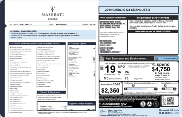 Used 2019 Maserati Ghibli S Q4 GranLusso for sale $41,900 at Pagani of Greenwich in Greenwich CT 06830 26
