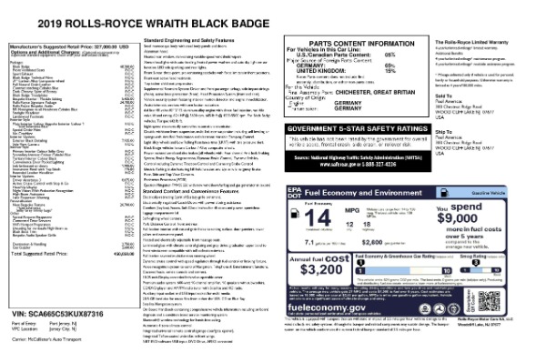 New 2019 Rolls-Royce Wraith Black Badge for sale Sold at Pagani of Greenwich in Greenwich CT 06830 9