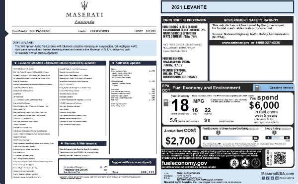 New 2021 Maserati Levante Q4 for sale Sold at Pagani of Greenwich in Greenwich CT 06830 22