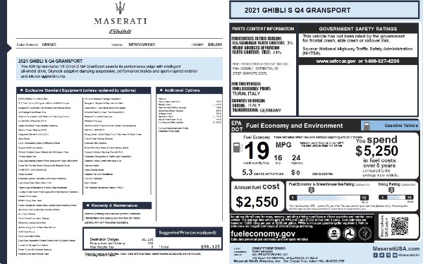 Used 2021 Maserati Ghibli S Q4 GranSport for sale $42,900 at Pagani of Greenwich in Greenwich CT 06830 25