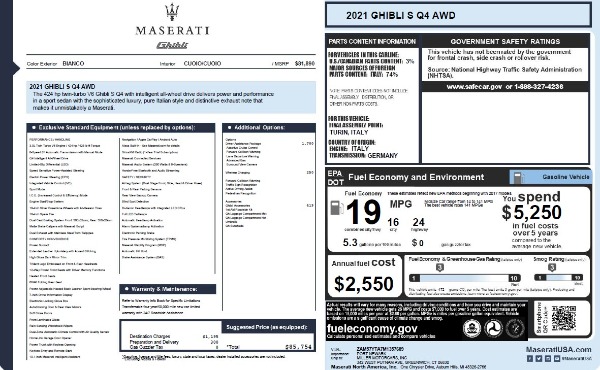 New 2021 Maserati Ghibli S Q4 for sale Sold at Pagani of Greenwich in Greenwich CT 06830 26