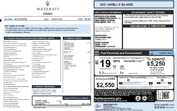 New 2021 Maserati Ghibli S Q4 for sale Sold at Pagani of Greenwich in Greenwich CT 06830 28