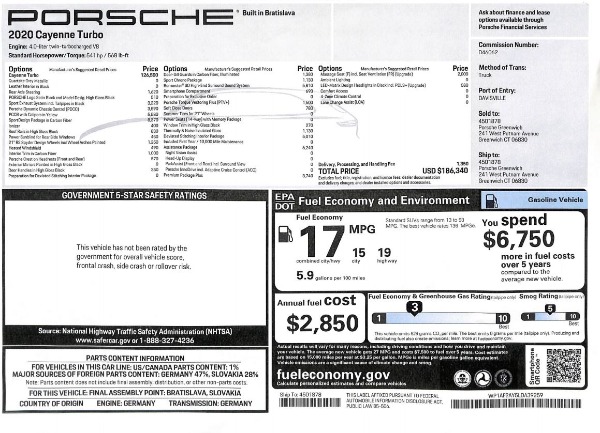 Used 2020 Porsche Cayenne Turbo for sale $145,900 at Pagani of Greenwich in Greenwich CT 06830 28