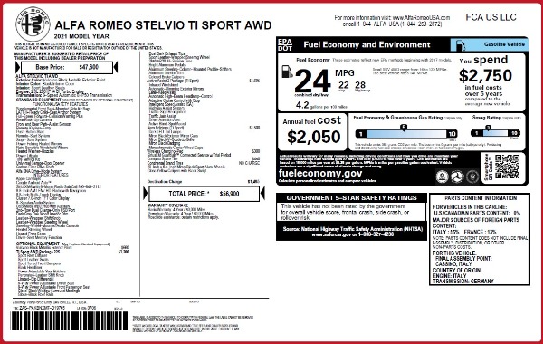 New 2021 Alfa Romeo Stelvio Ti Sport Q4 for sale Sold at Pagani of Greenwich in Greenwich CT 06830 23