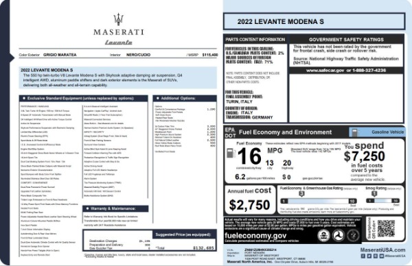 New 2022 Maserati Levante Modena S for sale Sold at Pagani of Greenwich in Greenwich CT 06830 22