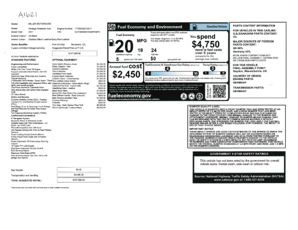 New 2021 Aston Martin Vantage Roadster for sale Sold at Pagani of Greenwich in Greenwich CT 06830 26