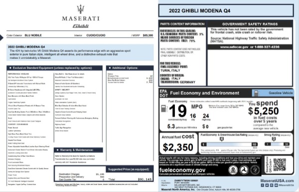 Used 2022 Maserati Ghibli Modena Q4 for sale Sold at Pagani of Greenwich in Greenwich CT 06830 21
