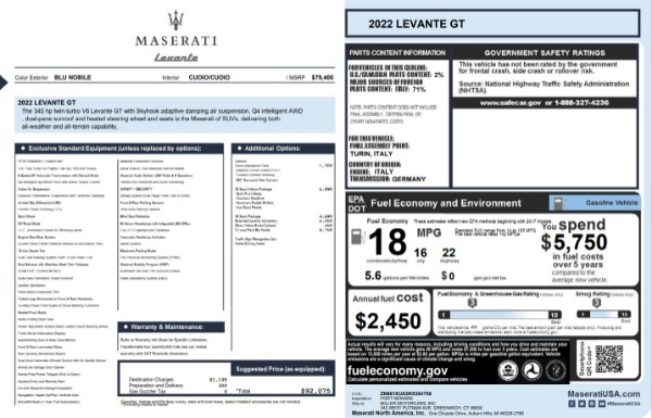 New 2022 Maserati Levante GT for sale Sold at Pagani of Greenwich in Greenwich CT 06830 2