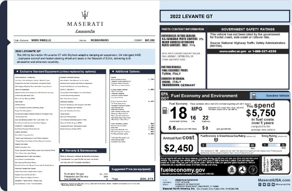 New 2022 Maserati Levante GT for sale Sold at Pagani of Greenwich in Greenwich CT 06830 25