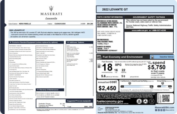 New 2022 Maserati Levante GT for sale Sold at Pagani of Greenwich in Greenwich CT 06830 23