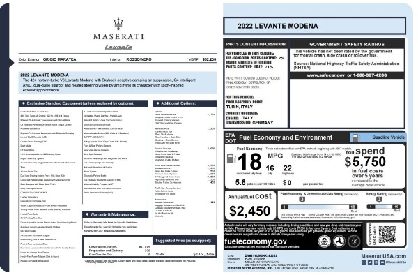 Used 2022 Maserati Levante Modena for sale Sold at Pagani of Greenwich in Greenwich CT 06830 21