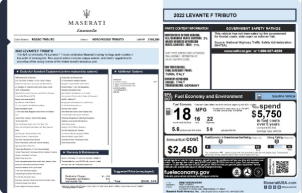 New 2022 Maserati Levante F Tributo for sale Call for price at Pagani of Greenwich in Greenwich CT 06830 24