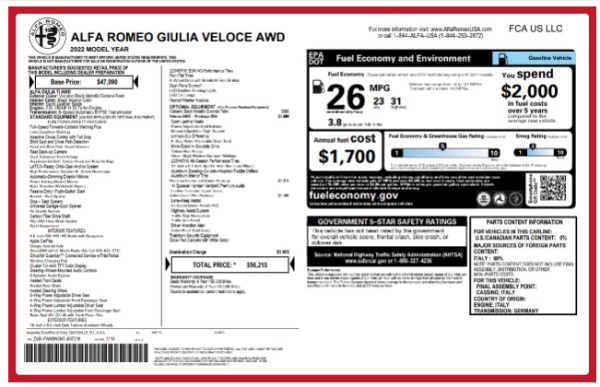 New 2022 Alfa Romeo Giulia Veloce for sale Sold at Pagani of Greenwich in Greenwich CT 06830 23