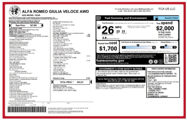 Used 2022 Alfa Romeo Giulia Veloce for sale $27,900 at Pagani of Greenwich in Greenwich CT 06830 24