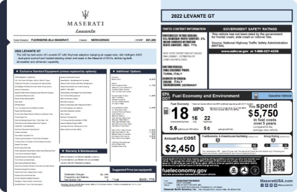 New 2022 Maserati Levante GT for sale $105,775 at Pagani of Greenwich in Greenwich CT 06830 24