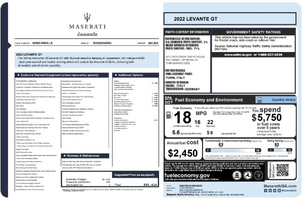 Used 2022 Maserati Levante GT for sale Sold at Pagani of Greenwich in Greenwich CT 06830 23